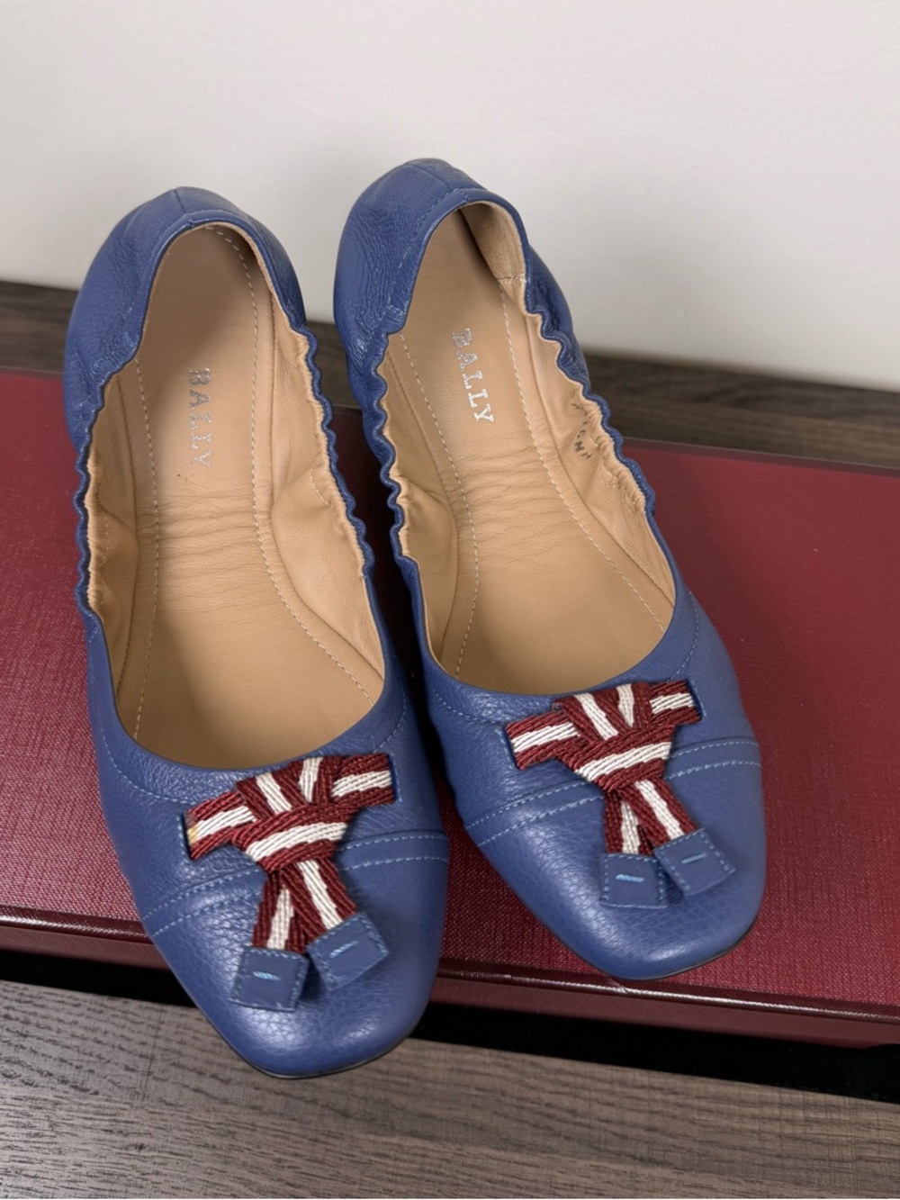 Bally Dorianne Leather Ballet Flats-Like new